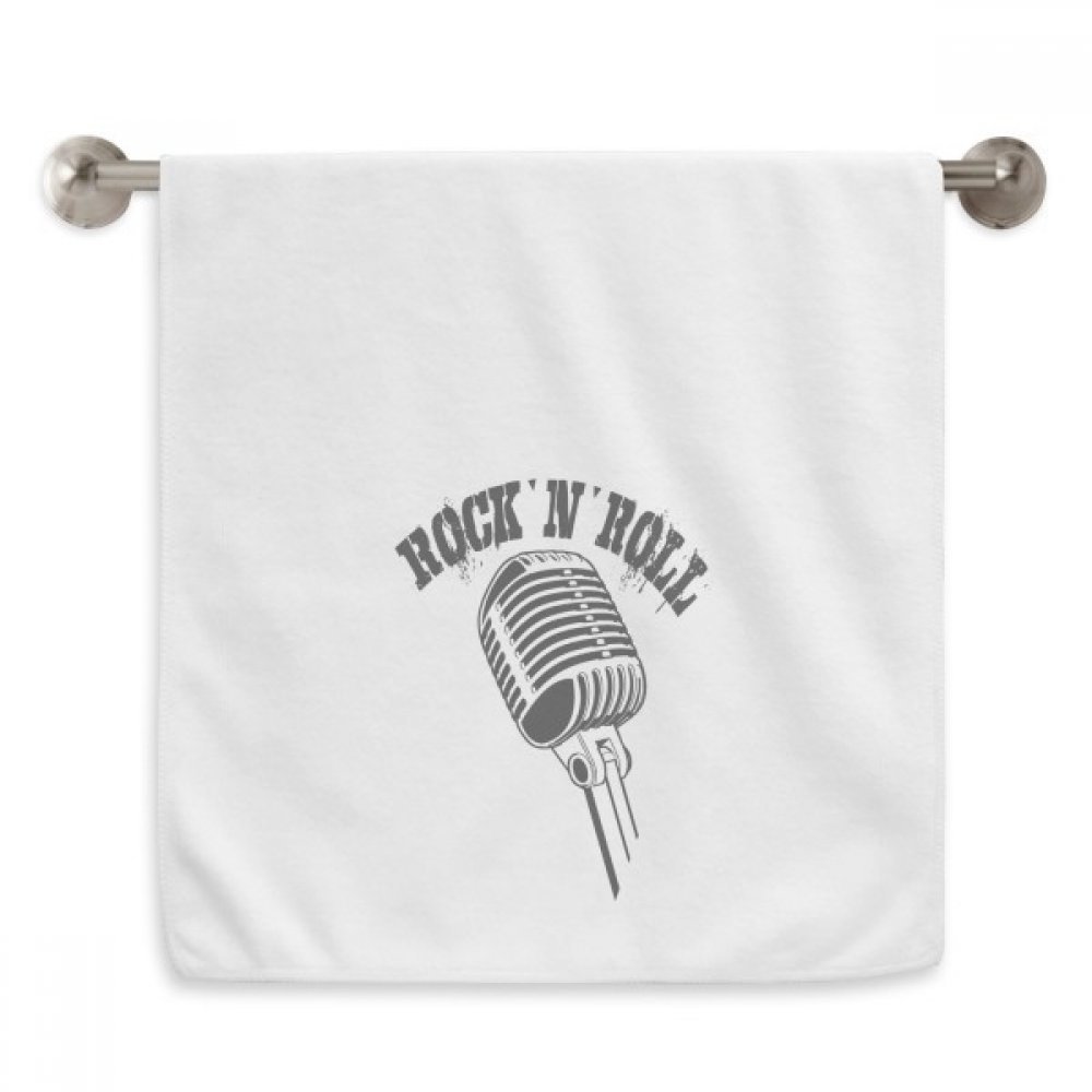 Serviette de toilette motif micro DIYthinker 33x74 cm blanche en coton