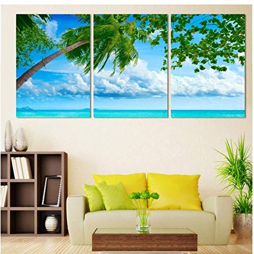 Peinture toile art HD vue sur la mer paysage coco 50x70cm