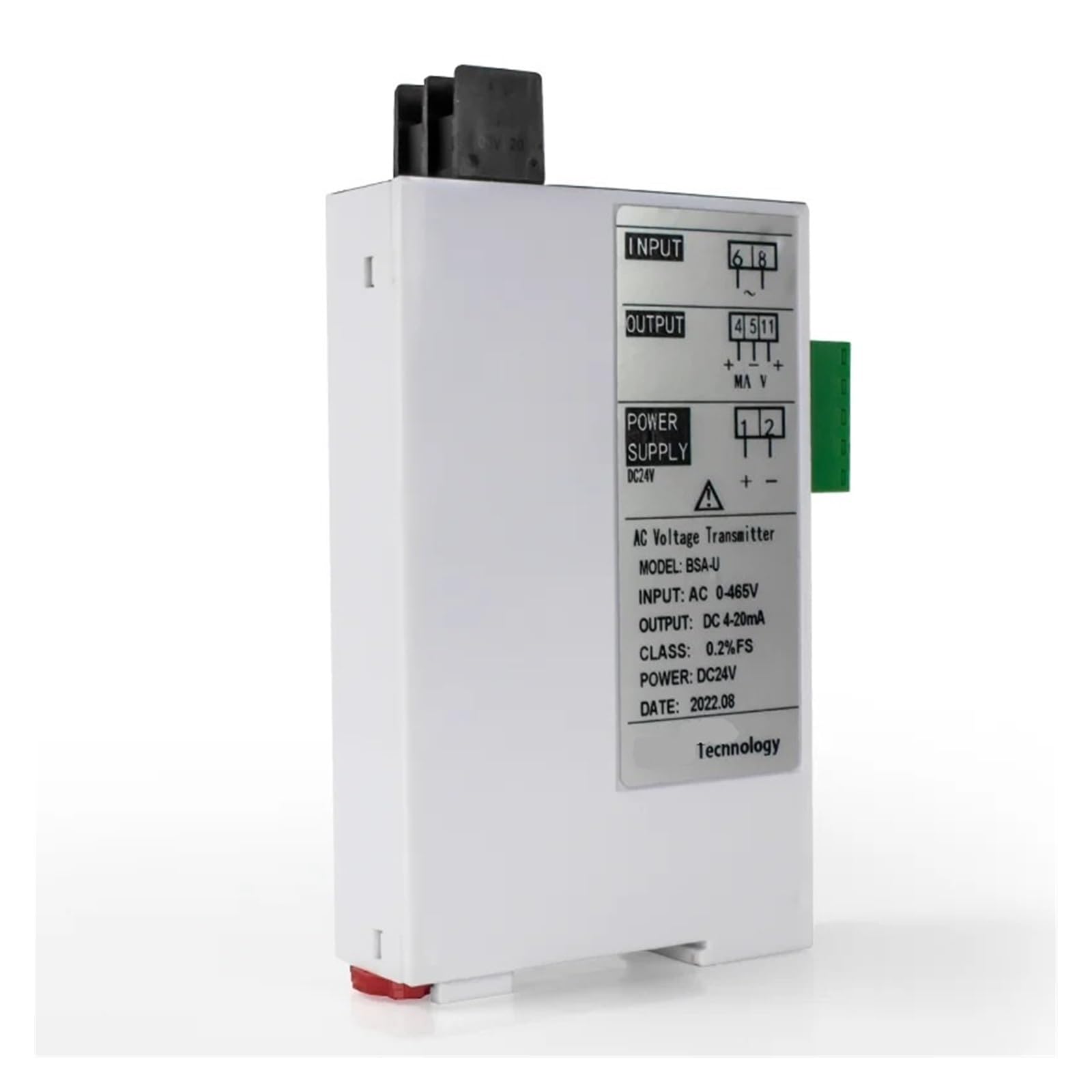 QRUYHBAJU Pressure transducer 4 20mA 0-10V Voltage Transmitter 1 in 1 Out 0-500V 0-5V 0-100V Voltage Converter DC24V Voltage Sensor Transducer(AC 0-50V-0-5V)