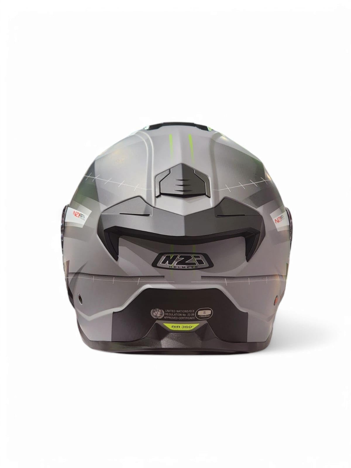 Casco Moto Modular NZI Combi 3 Metric Nardo Grey Blanco HOMOLOGACION 22.06 Talla L