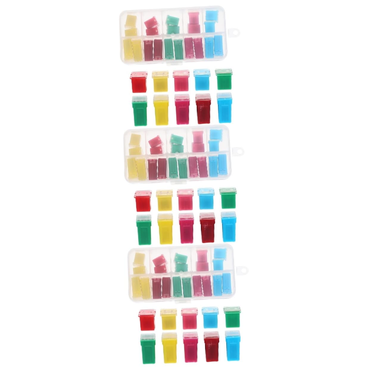 Gatuida 60pezzi Fusibili Per Auto Assortimento Di Fusibili Scatola Per Protezione Circuito Facile Installazione e Sicurezza Elettrica Per Veicoli