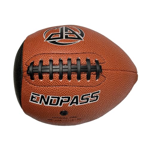 ENDPASS Pass and Catch Pass Back Football Training Practice Equipment for Youth Ball Handling Shooting Skill Improving Supplies (Brown Size 6)