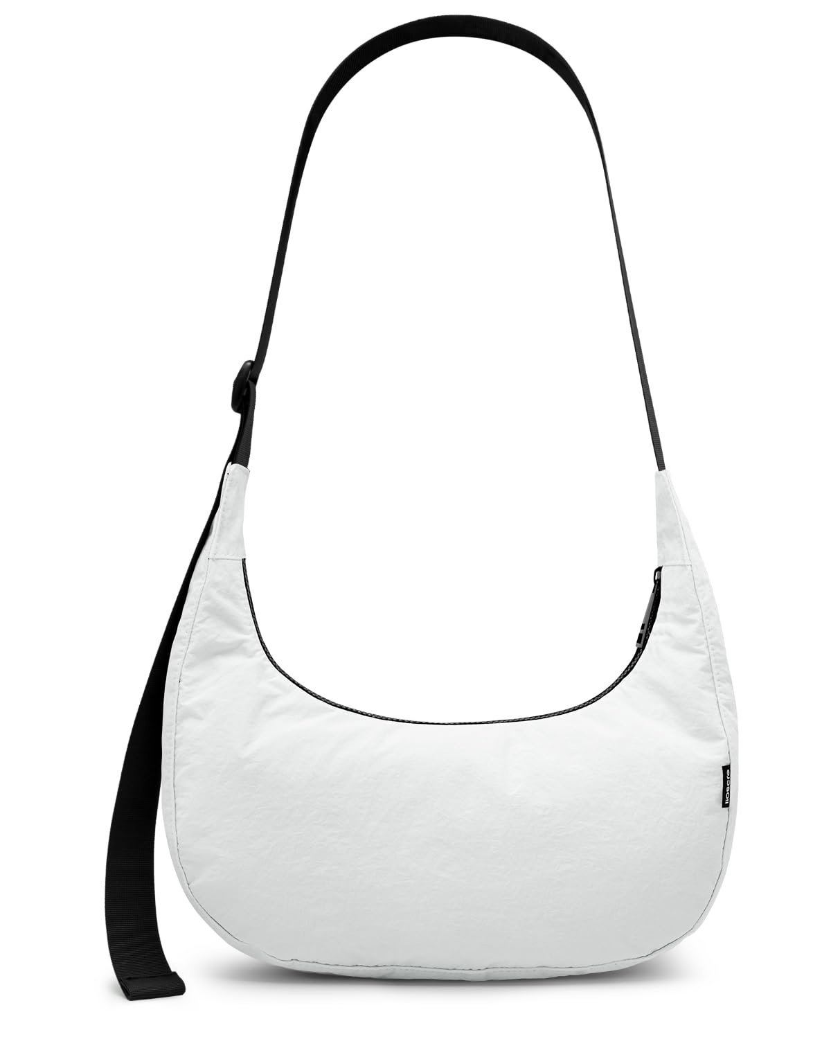Iioscre Medium Crossbody Crescent Bag for Women Men Trendy, Nylon Crossbody Hobo Bag with Adjustable Strap and Inner Pockets.