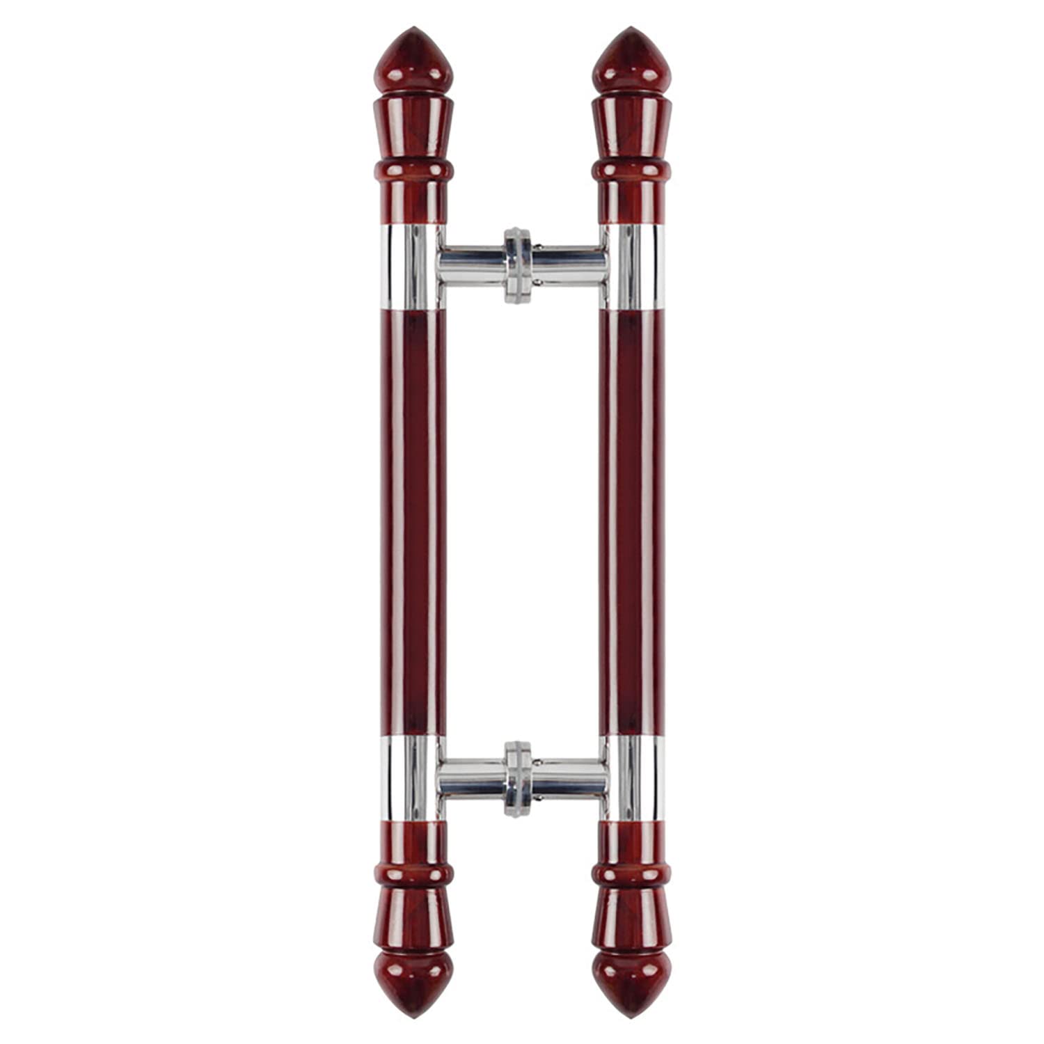 Poignée de porte en bois massif pour douche et sauna (Lot de 2, 60cm)
