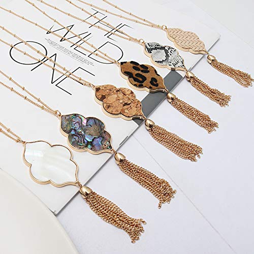 Fashion Gold Long Tassel Pendent Necklace for Women2
