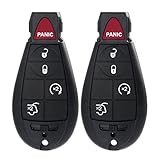 ECCPP Replacement fit for Uncut 433MHz Keyless Entry Remote Car Key Fob for Chrysler Dodge Volkswagen Series M3N5WY783X (Pack of 2)