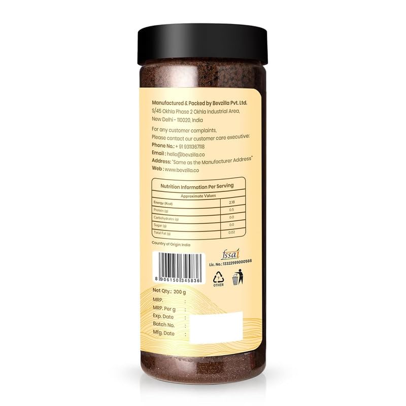 Image of Bevzilla 200 GM Butterscotch Flavoured Instant Coffee Powder | Arabica Beans | Best For Espresso, Latte & Cappucino | Hot & Cold Coffee | Unbreakable Jar (Pack of 2)