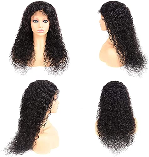 XZGDEN-Hair-Replacement-Wig-Wig-4x4-Lace-Front-Loop-Hair-Brazilian-Glueless-Wig-Top-Swiss-Lace-with-Baby-Hair-Human-Hair-20-InchesPastel-Wavy-Wig-Color-K-Size-35-cm
