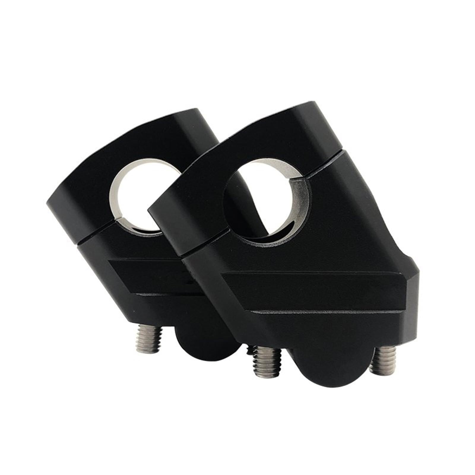 Pontets de guidon de moto Support Universel De Pince Barre Rehaussement Guidon Moto(22mm Black)