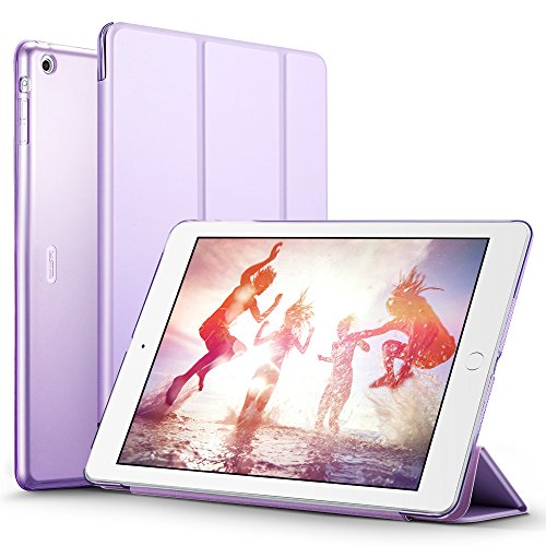 iPad Air Case, ESR Smart Case Cover [Synthetic Leather] Translucent Frosted Back Magnetic Cover with Auto Sleep/Wake Function[Light Weight] for iPad 5 (Purple)