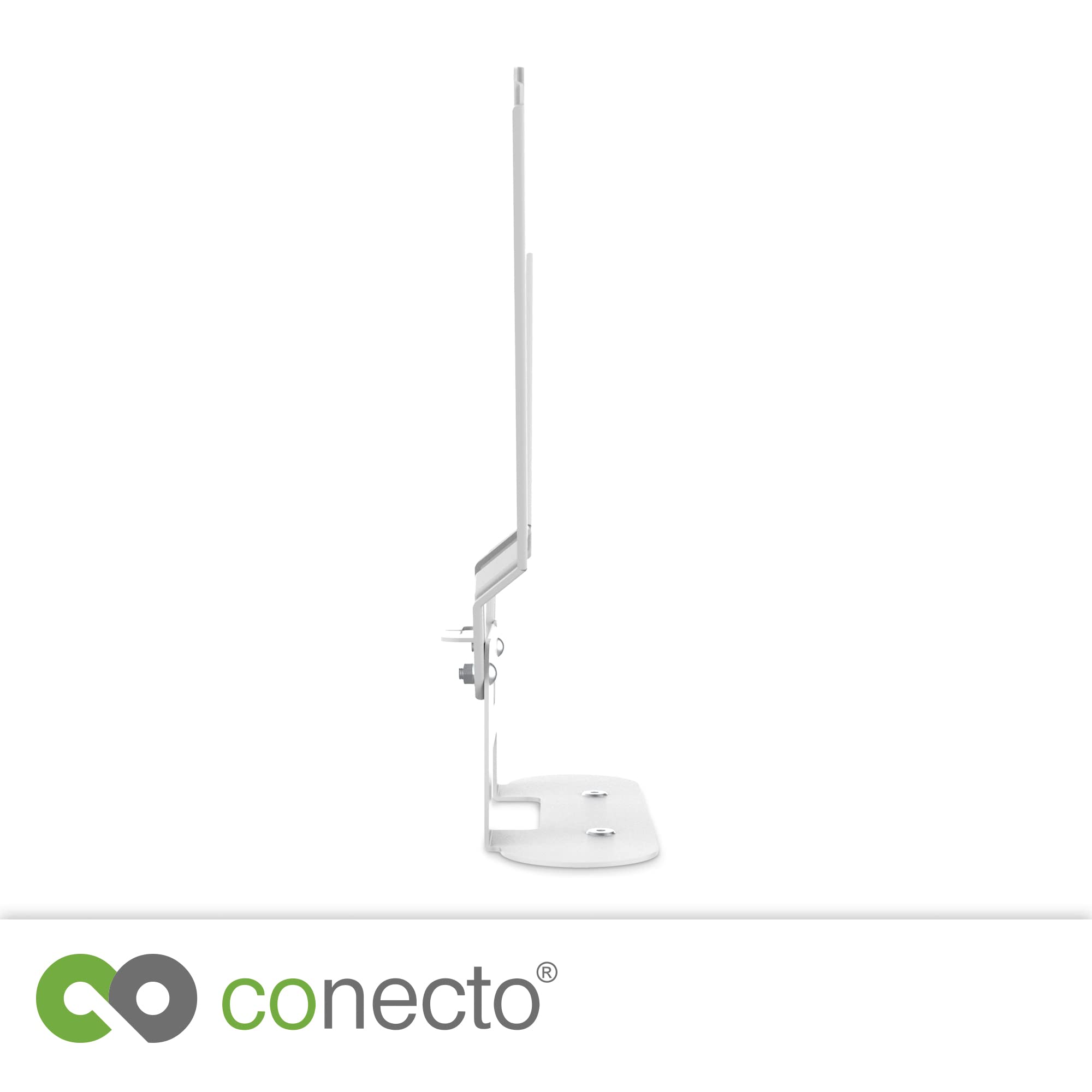 conecto, staffa per altoparlante per il montaggio diretto sulla TV per SONOS Beam Soundbar, materiale: acciaio e alluminio, bianco