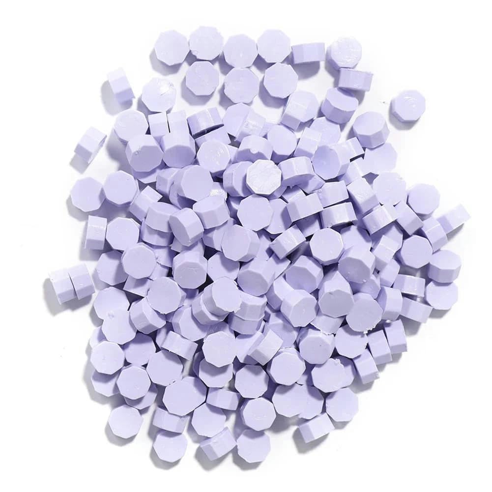 farbige Siegelwachsperlen, Siegelwachsperlen, 100 Stück, achteckig, mehrfarbig | Smoke purple