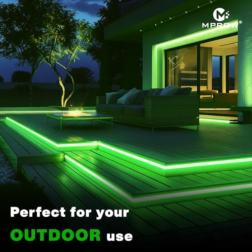 Image of MPROW 5 Meter LED Rope Light | 120 LEDs /Meter Waterproof Strip Light | Cove Light for False Ceiling, Diwali, Balcony & Indoor Decoration (Green)