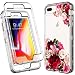ACKETBOX iPhone 7 Plus Case/iPhone 6s Plus Case/iPhone 6 Plus Case/iPhone 8 Plus Case Floral Design PC Case and TPU Cover Full Body Protective Cover for iPhone 8/7/6s/6 Plus(Flowers)