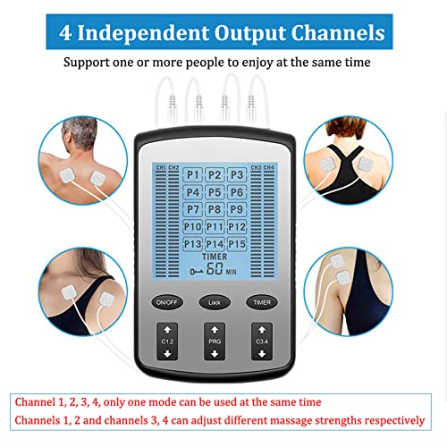 Masseur corporel complet électrostimulateur EMS 4 sorties pour physiothérapie - 7