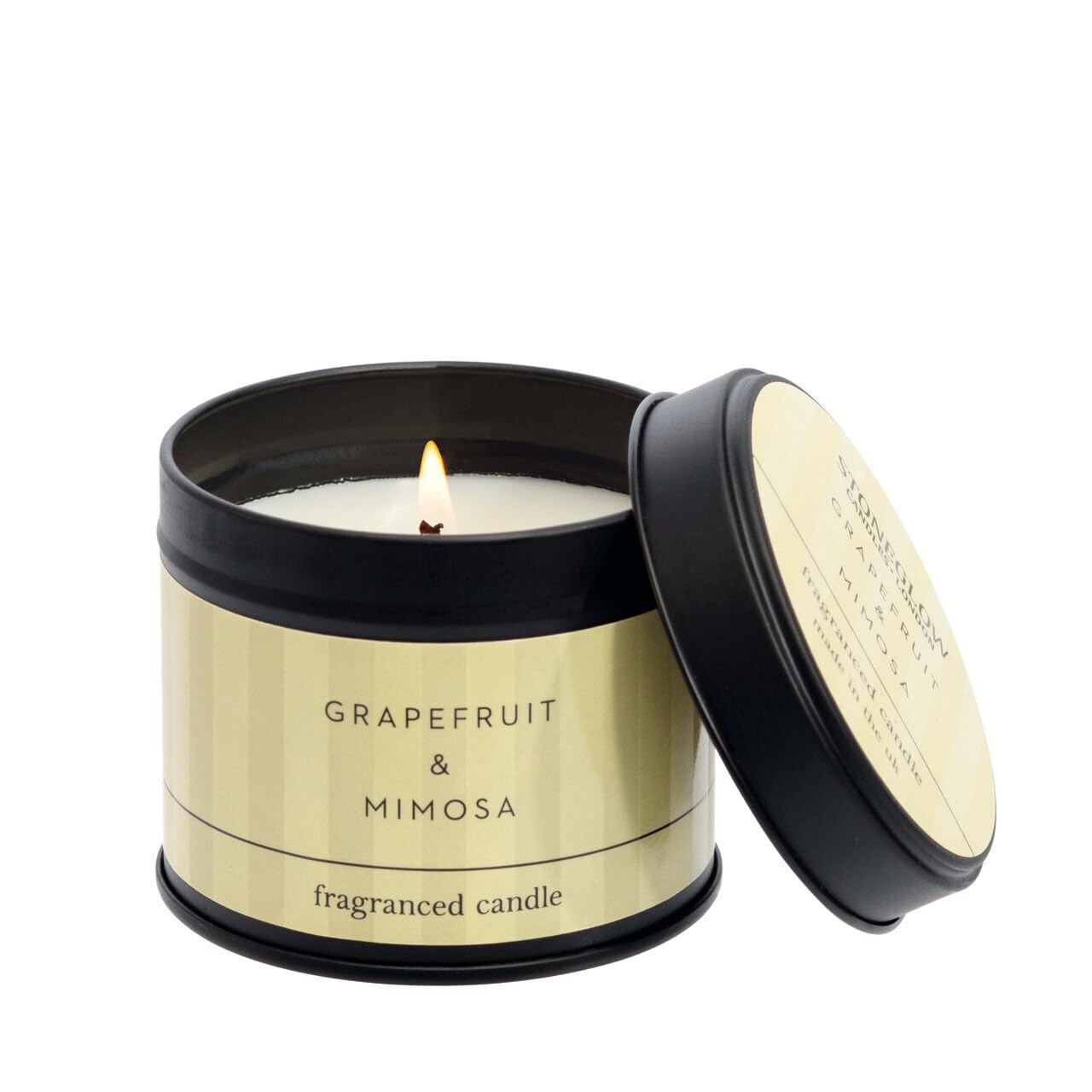 Stoneglow - Modern Classics Collection - Grapefruit & Mimosa - Candle Tin (Yellow)