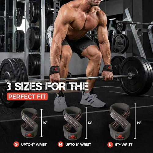 Image of Figure 8 Lifting Strap Padded Deadlift Straps Heavy Duty