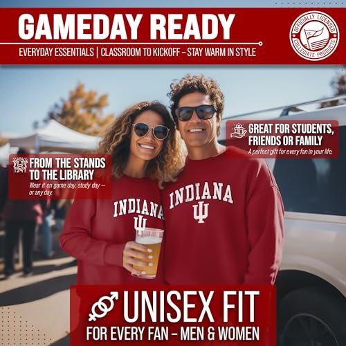 Image of NCAA College Sweatshirt Fleece Crewneck Pullover for Men and Women | Officially licensed NCAA college gameday crewneck pullover - 9 oz fleece lined sweatshirt with arch and logo design