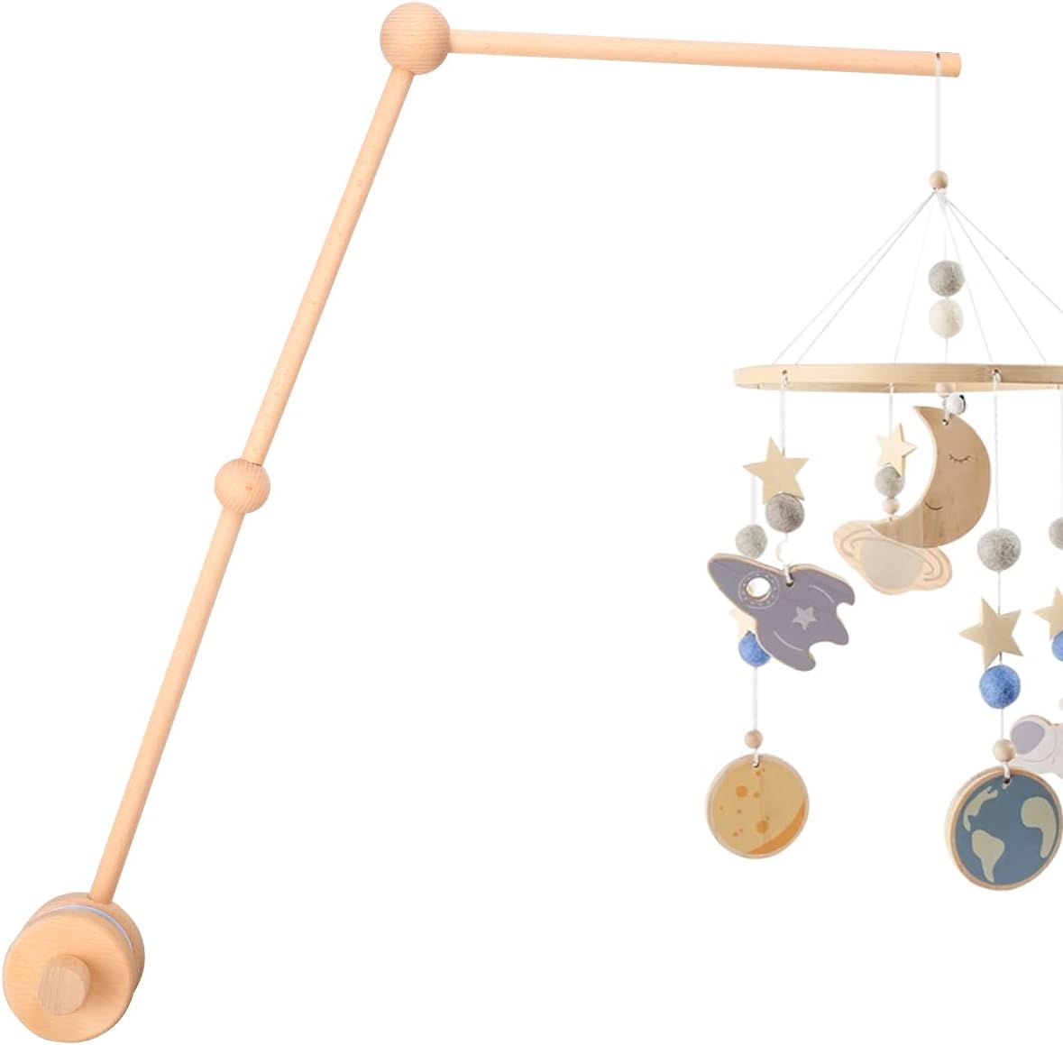 Wooden Crib Mobile Arm Crib Mobile Holder, Arm Nursery Mobile Hanger
