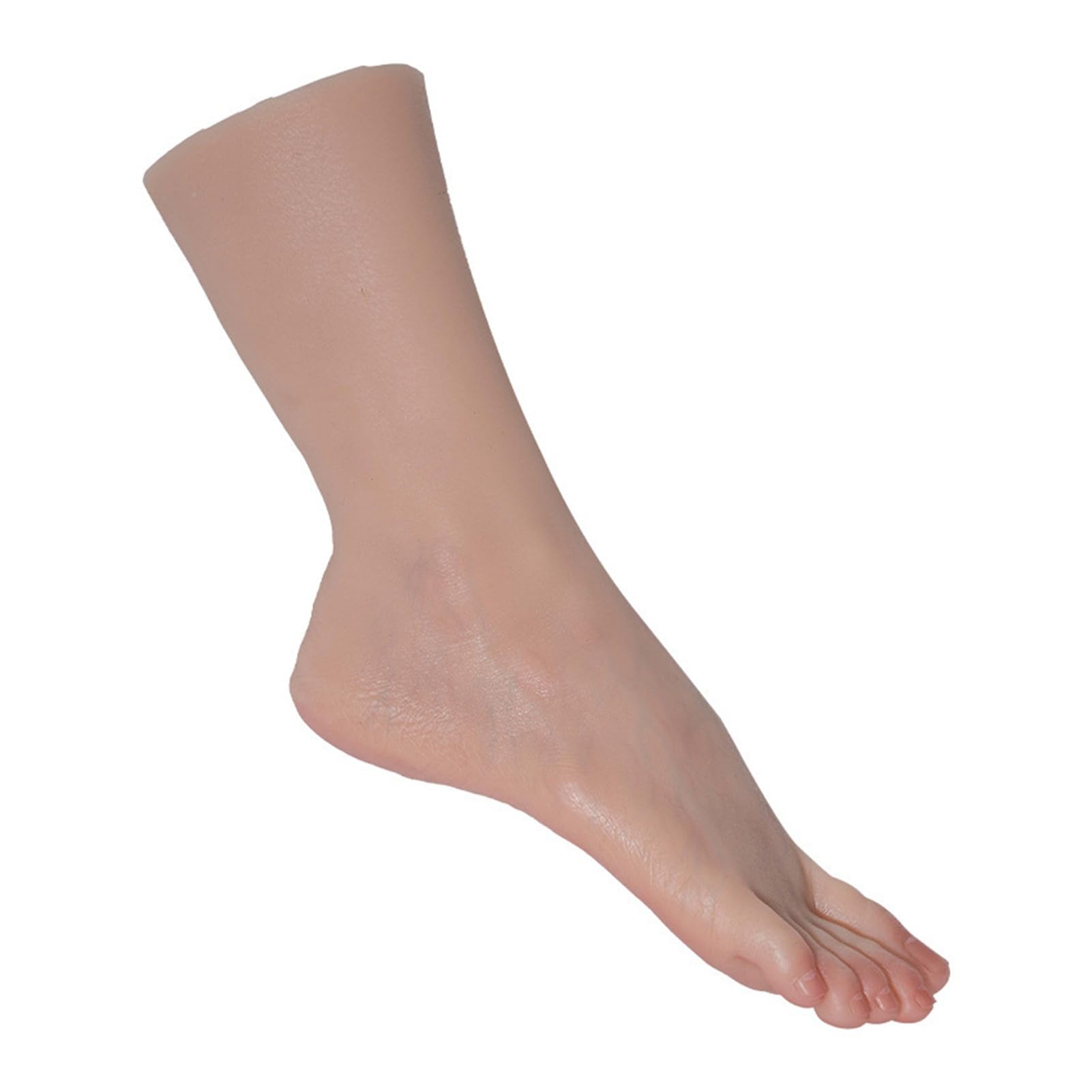 Pieds de Mannequin en Silicone 23cm, modèle Pied féminin réaliste for Faux Nail Art, Accessoires factices os Pompon Chaussure Chaussette Bijoux(Toe Positioning,One Pair)