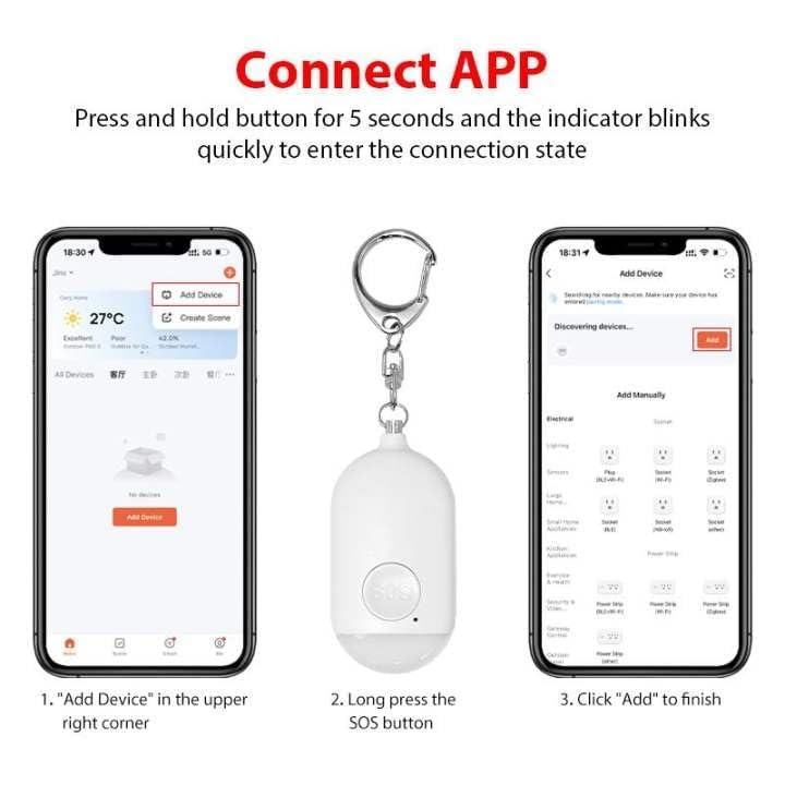 Qwipt SMART Emergency Personal Panic Safety Alarm-Smart Bluetooth app enabled - Image 3