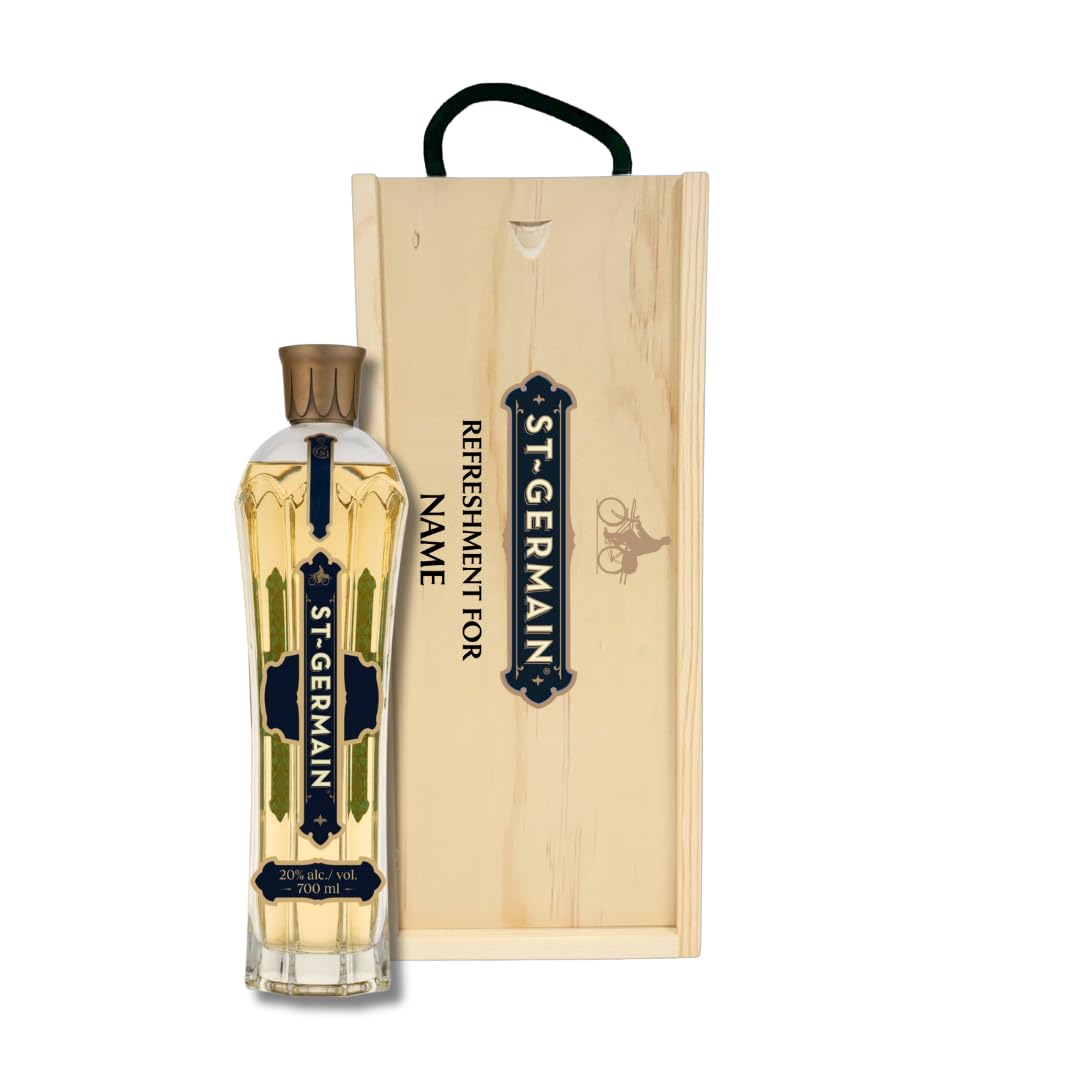 Personalised St-Germain Elderflower Liqueur Gift Set β Alcohol Present with Keepsake Box β St Germain Elderflower Bottle (20% ABV, 70cl) β Premium Liqueurs Gift for Men or Women