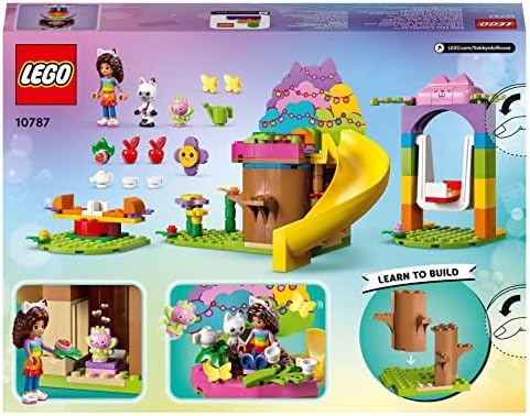 LEGO 10787 Gabby's Dollhouse Przyjęcie w ogrodzie Wróżkici, Zabawka dla Dzieci, Koci Domek Gabi, Domek na Drzewie z Akcesoriami, Prezent dla 4-letnich Dziewczynek i Chłopców