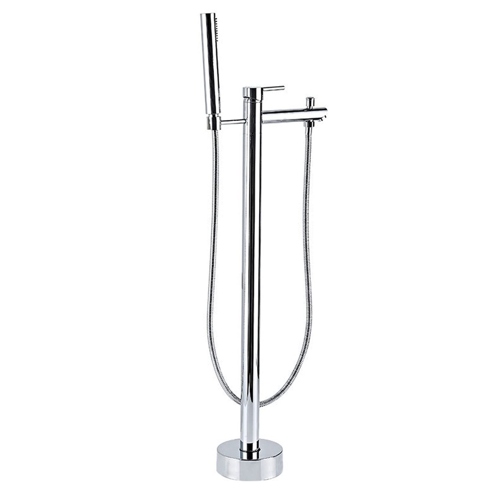 Colonne de douche pour baignoire îlot en laiton massif avec traitement électrolytique