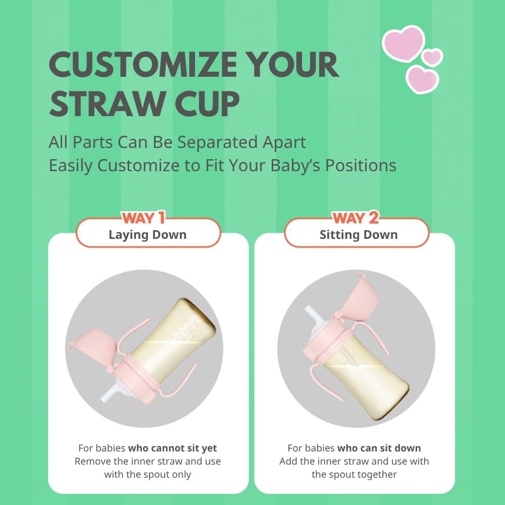 GROSMIMI x KNOTTED Flip Top Spill Proof Sippy Cup, PPSU, BPA Free, Stage 2 Straw for Toddlers (Sugar bear 10oz) - Image 8