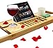 Nature Gear Bamboo Bathtub Tray, Waterproof & Durable Wooden Bath Tray Table for Tub, Extendable Reading Caddy with Phone & Tablet Holder, Easy-to-Adjust Bamboo Trays for Bathroom, Premium Bamboo