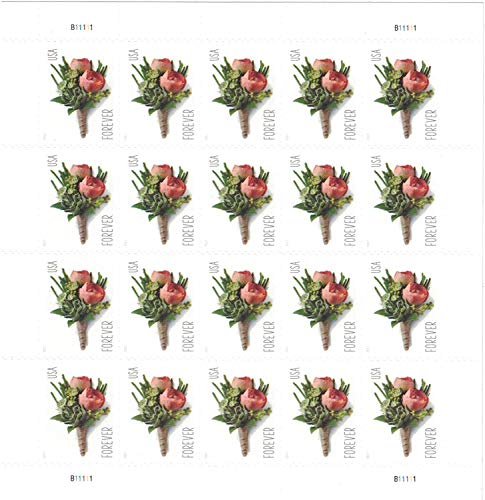 100 Forever Stamps, Roll of 100 Stamps with 100 Shipping Address Labels, Stamp Design May Vary