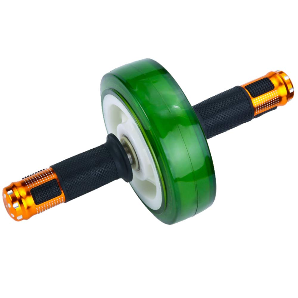 AB Wheel Rueda Fácil de montar,Rueda abdominal pedalier sólido,AB Roller carga de 400 kg, dificultad alta, con rodilleras/Verde / 15×27cm