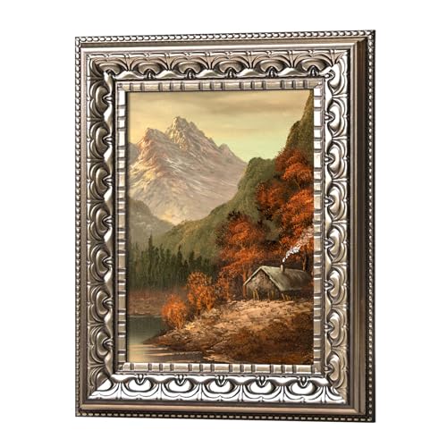 Image of 5x7 Vintage Picture Frames, Antique Picture Frame,Ornate Picture Frame for Wall Decor,1 Pack Silver Frame,Silver