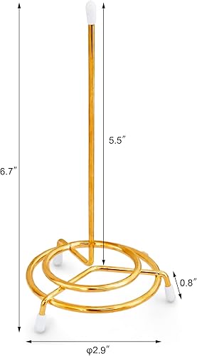 Miniatura 2 de New Star Foodservice 23770 Soporte de husillo de control chapado en latón para recibos 65 pulgadas dorado