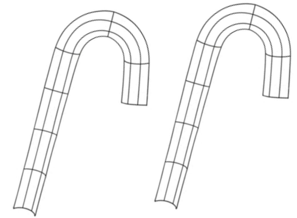 Holiday Candy Candy Shaped Metal Wreath Form â€“ Bundle of (2) Candy Cane Shaped Metal Wire Forms