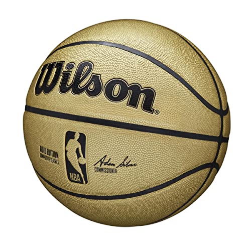 WILSON NBA Alliance Series Basketball - Edição dourada, tamanho 17,78 a 75,9 cm