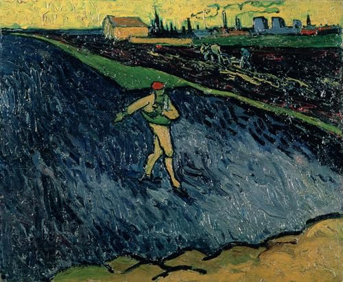 Affiche le Semeur de Vincent Van Gogh impression sur toile de peinture murale pour salon 60x90cm