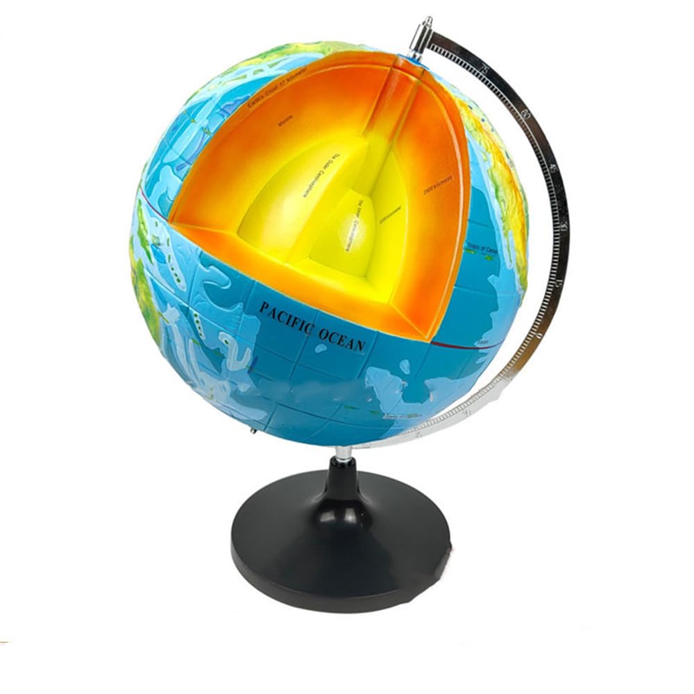 Globo 3D del interior de la Tierra para aprender geografía en casa y decorar el escritorio