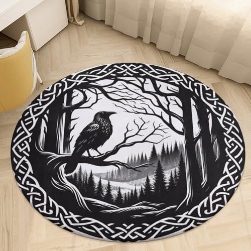 Tapis de sol rond antidérapant pour protéger le parquet de bureau - 4