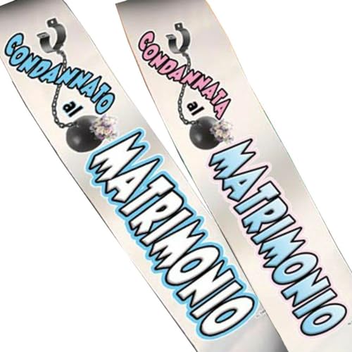 realGOOS Bandeau pour fête d'adieu au jeune célibat avec inscription condamnée au mariage et condamné au mariage pour les futurs jeunes mariés