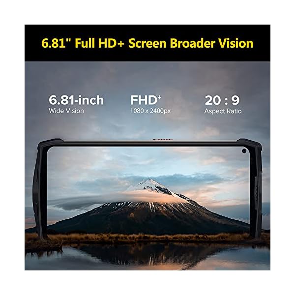 Ulefone Power Armor 13 8GB+256GB Rugged Smartphone, 13200mAh Battery Android 11 Waterproof Phone, 33W Fast Charge 15W Wireless Charging, 6.81" FHD+ 48MP Camera, Dual 4G Rugged Phone, OTG,NFC, GPS