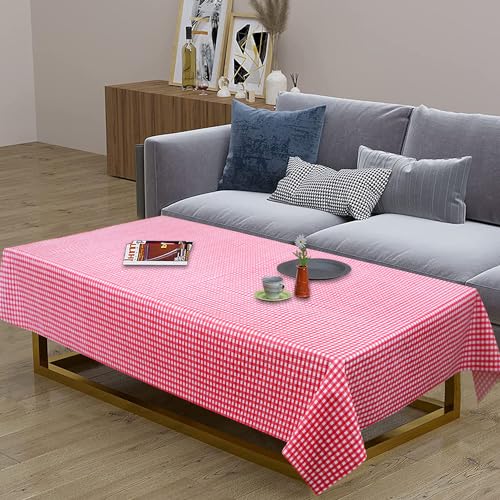 Image of Dakshya Industirs PVC Waterproof Table Cover 36x54 Inch Floral Printed Center Table Cover Washable Plastic Table Sheet Oilproof Dining Table Cover for Coffee Table Living Room Home (Golden Bloom)