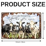 Zoom IMG-1 targa in metallo con mucca Zoom IMG-1 targa in metallo con mucca