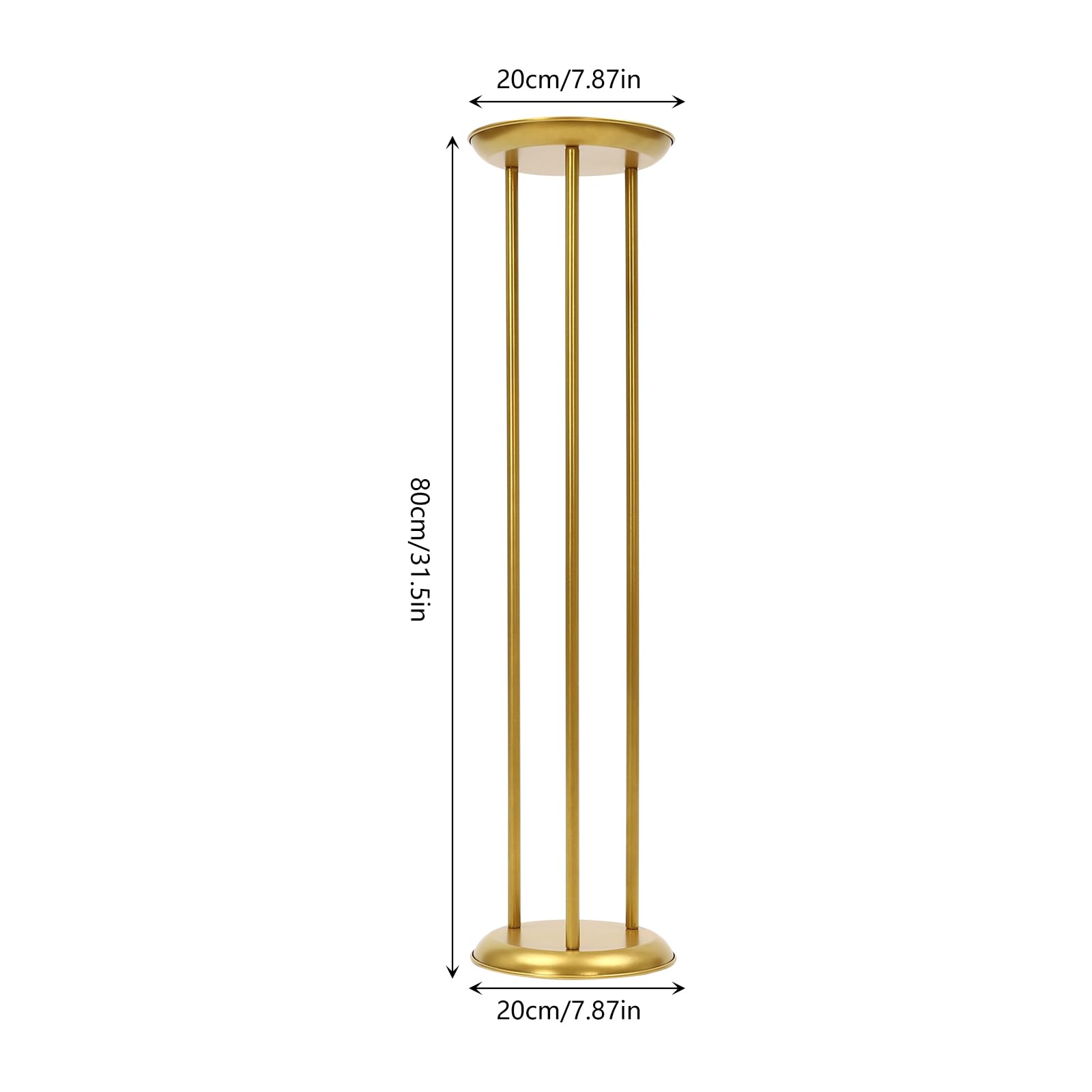 ,6 Pcs Gold Flower Display Stand,Gold Columnar Pedestal Stand,Flower Stand for Wedding,Display Plinth Pillars Stand,Elegant Wedding Centerpiece Decoration,for Party Wedding Baby Shower Birthday Decor