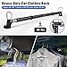 Beinhome Rubber Car Clothes Hanger Bar, Expandable Heavy Duty Car Clothes Rack- Adjustable 35 to 63 inches, Suitable for Sedans, SUV, Truck, Most Vehicles, Black