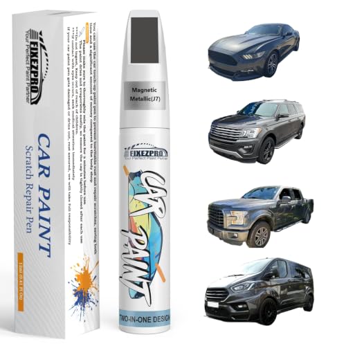 Image of Magnetic Metallic(J7) Touch Up Paint for Ford, Car Paint Scratch Repair Remover Pen Color Exact Match, Quick and Easy Fix Automotive Chips and Nicks Scuff