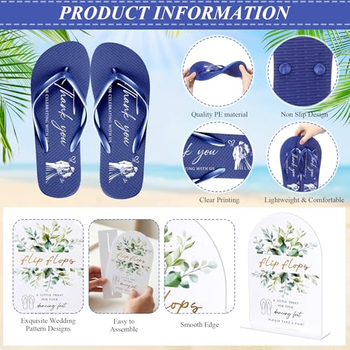 Image of 24 Pairs Bulk Flip Flops for Wedding Guests