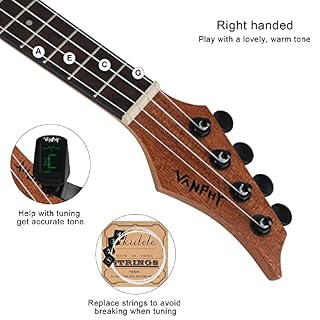 Electric Ukelele Concert Ukulele Acoustic Electric Uke with Equalizer 23 inch ukulele for adults Beginner with Starter Ukele Kit Include Ukulele Case Tuner Strap String Picks Clean Cloth - Les Beatles, Paul McCartney, John Lennon, RIngo Starr, George Harrison Electric Ukelele Concert Ukulele Acoustic Electric Uke with Equalizer 23 inch ukulele for adults Beginner with Starter Ukele Kit Include Ukulele Case Tuner Strap String Picks Clean Cloth – Image 6