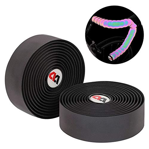 LZYANG Guidons De Vélo Avec Vélos De Route Aux Couleurs Changeantes, Guidons Réfléchissants Avec Guidons Tordus Et Sangles De Vélo Mortes. Ruban De Vélo (emballage En Carton Coloré Réfléchissant) Cover