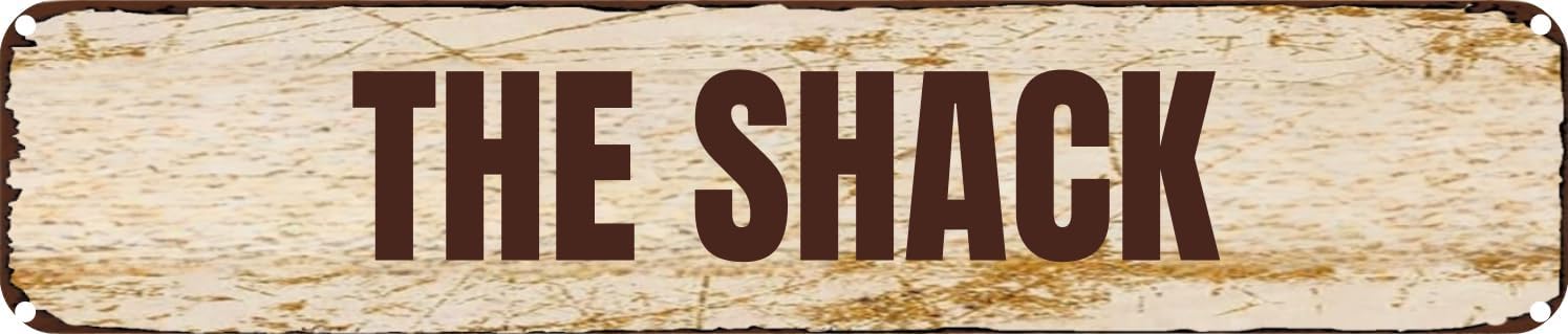 Ensound A1577 Vintage Tin Sign Retro Metal Wall Decor The Shack Rustic Aluminum Plaque For Home,Bar,Kitchen,Garage,Man Cave 4X16 Inch